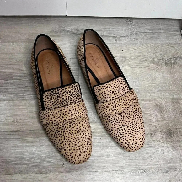 CASLON Loafers Real Fur Cheetah Print Women Size 8.5 M Office Career - Picture 3 of 8
